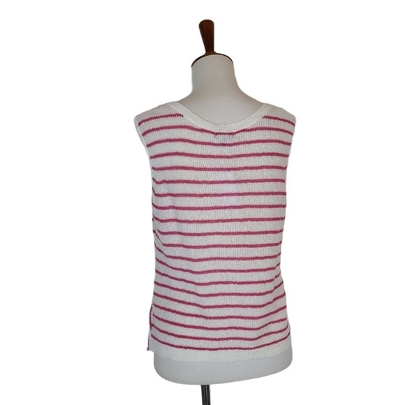 Splendid Stripe Cotton Pink White Tank Top Medium NWT - Picture 3 of 9